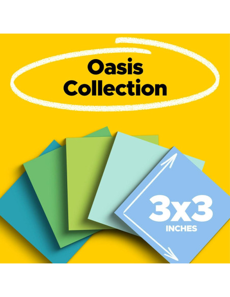 Notas Reutilizables Post-it Recicladas 7.6x7.6 cm Oasis, 5 Bloc Notas Reutilizables Post-it Recicladas 7.6x7.6 cm Oasis, 5 Bloc