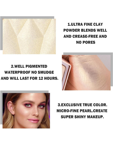 Paleta de Maquillaje Iluminador XINGXYUEL 28g - 01 Blanco Perla