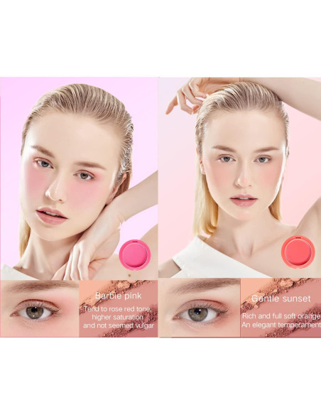 Paleta de Rubor Facial UCANBE 5 Colores Mate 40g con Brocha Paleta de Rubor Facial UCANBE 5 Colores Mate 40g con Brocha