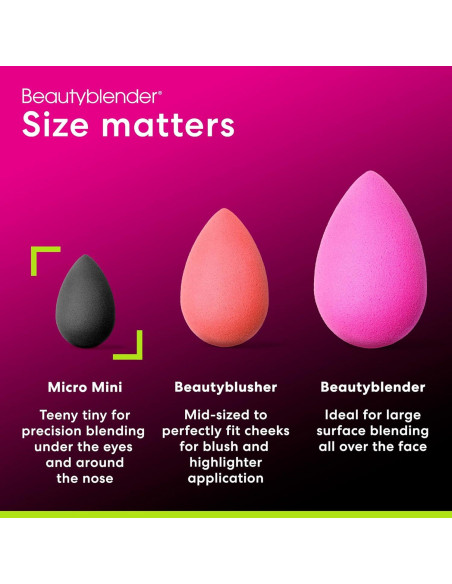 Esponjas de Maquillaje Micro Mini Pro Beautyblender Negro - 2 Unidades Esponjas de Maquillaje Micro Mini Pro Beautyblender Negro - 2 Unidades