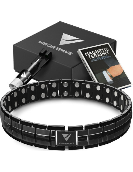 Pulsera Magnética Vigor Wave de Titanio para Hombres - Alivio Dolor Pulsera Magnética Vigor Wave de Titanio para Hombres - Alivio Dolor