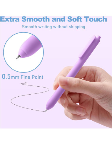 Bolígrafos de Gel Retráctiles GOTIDEAL 0.5mm Tinta Negra 8 Pcs