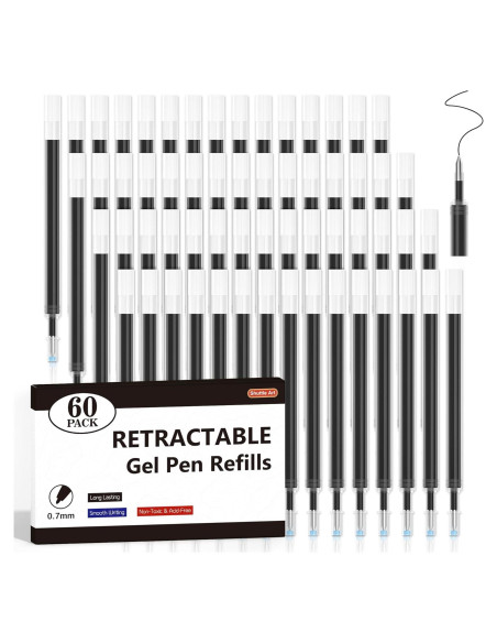 Recargas de bolígrafo de gel Shuttle Art 60 unidades 0.7mm negro Recargas de bolígrafo de gel Shuttle Art 60 unidades 0.7mm negro