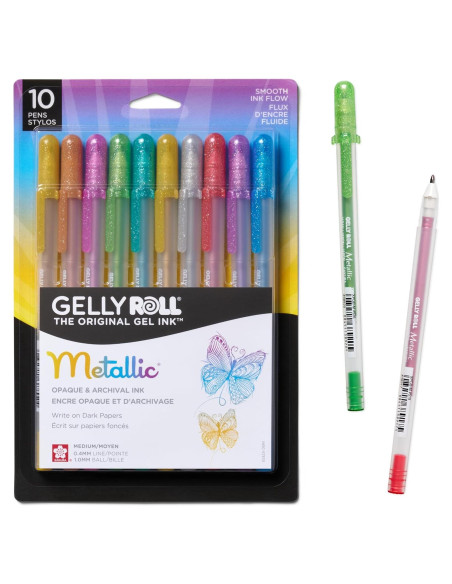Bolígrafos de Gel Metálicos SAKURA Gelly Roll - 10 Piezas Bolígrafos de Gel Metálicos SAKURA Gelly Roll - 10 Piezas