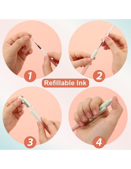Bolígrafos de Gel FIOVER 5pcs Tinta Negra Punta Media 0.7mm Bolígrafos de Gel FIOVER 5pcs Tinta Negra Punta Media 0.7mm