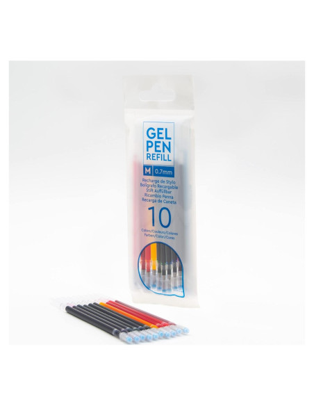Recargas de bolígrafo de gel IQ - 10 unidades multicolor 0.7mm Recargas de bolígrafo de gel IQ - 10 unidades multicolor 0.7mm