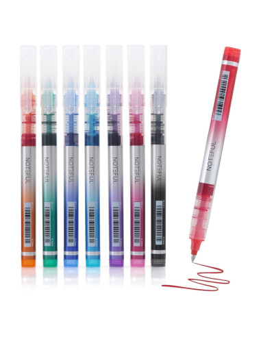 Set de Bolígrafos Rollerball NOTEFUL 0.7mm Multicolor 8 Pzs