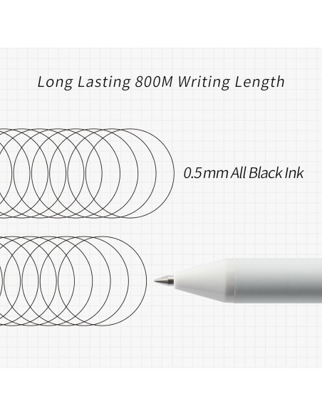 Bolígrafos Kaco Retráctiles 5 Piezas 0.5mm Tinta Negra Bolígrafos Kaco Retráctiles 5 Piezas 0.5mm Tinta Negra