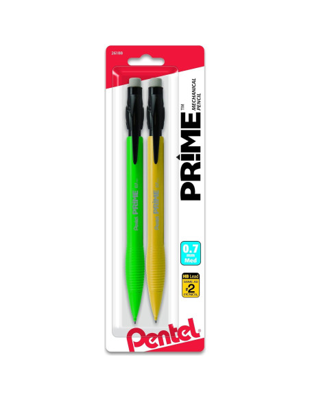 Lápiz Mecánico Pentel Prime 0.7mm Asortido Paquete de 2 Lápiz Mecánico Pentel Prime 0.7mm Asortido Paquete de 2