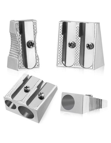 Afilador de Lápices de Metal OFiSEXPT Doble Orificio 4pcs