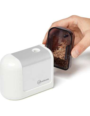 Sacapuntas Eléctrico Inalámbrico OfficeGoods - Blanco - Compacto