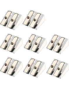 Sacapuntas Manual TecUnite 36 Unidades Aluminio Plata 2 Agujeros 2