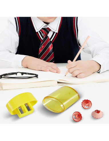 Sacapuntas Manual KIDMEN 2 Agujeros - Paquete de 12 Colores