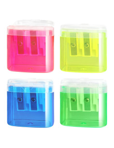 4 Sacapuntas Doble Agujero Cretty-Meet Multicolor Manual