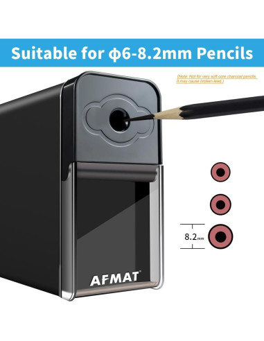 Sacapuntas Manual AFMAT para Lápices de 6-8.2mm Ajustable