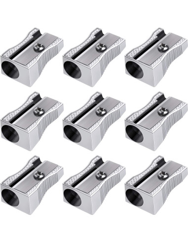 Sacapuntas Manuales Frienda 48 Pack Metal Plata Portátil