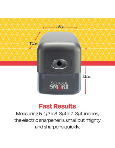 Sacapuntas Eléctrico School Smart 14x9.5x19.7cm Negro