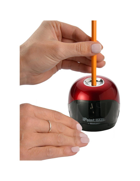 Sacapuntas eléctrico Westcott iPoint Ball rojo compacto Sacapuntas eléctrico Westcott iPoint Ball rojo compacto