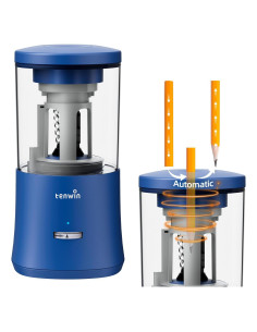 Sacapuntas Eléctrico Automático Tenwin TW8018 Azul 2000mAh