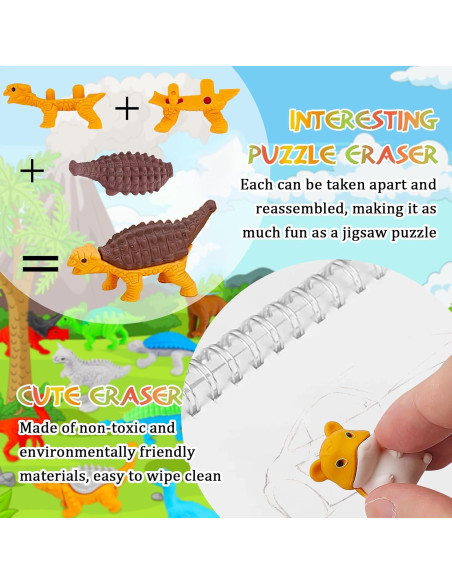 Borradores 3D URSKYTOUS 150 Pcs Animales y Comida Borradores 3D URSKYTOUS 150 Pcs Animales y Comida