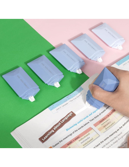 Cinta Correctora White Out DANRONG - Paquete de 6 Cintas 6m Cinta Correctora White Out DANRONG - Paquete de 6 Cintas 6m