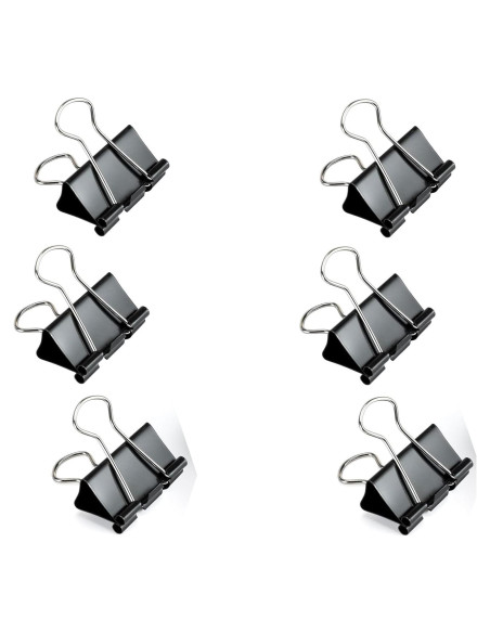 Clip de papel Binder HAALII 1.9 cm 60 unidades negro Clip de papel Binder HAALII 1.9 cm 60 unidades negro
