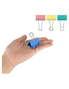 Clips de Carpeta Grande Ykimok 41 mm, Paquete de 24 Colores