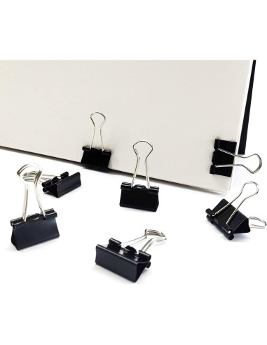 96 Mini Clips de Encuadernación DSTELIN 1.9 cm Negros