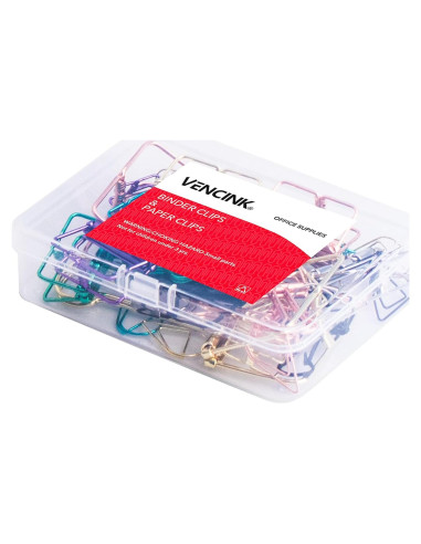 Set de 38 Clips de Binder y Papel VENCINK Multicolor