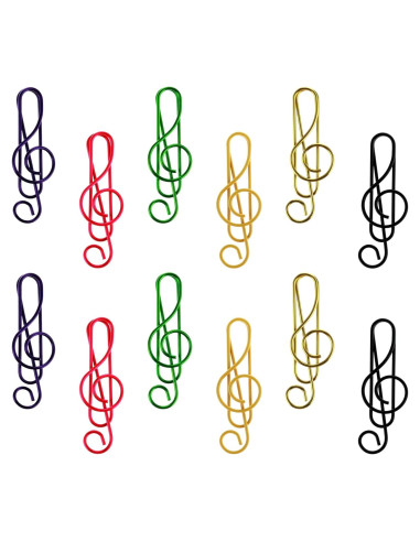 Clip de Papel Musical Sorcristy 100 Piezas 6 Colores