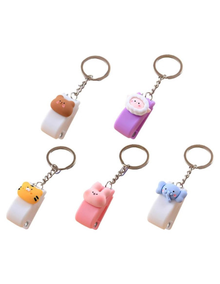 5 Mini Grapadoras Portátiles Tofficu con Llavero - Animales 5 Mini Grapadoras Portátiles Tofficu con Llavero - Animales