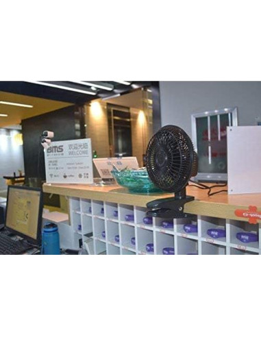 Ventilador de Clip TN TONNY 15,24 cm 2 Velocidades Negro