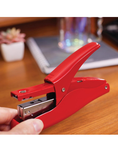 Grapadora de Mano Swingline Rojo Río Metal 25 Hojas Sin Atascos