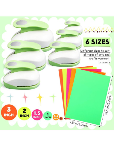 Juego de Troqueles de Círculo Chengu 6 Pcs Verde 0.76-7.62cm