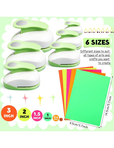 Juego de Troqueles de Círculo Chengu 6 Pcs Verde 0.76-7.62cm Juego de Troqueles de Círculo Chengu 6 Pcs Verde 0.76-7.62cm