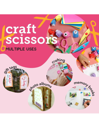 Kit de Manualidades Incraftables 26 Piezas - Tijeras y Perforadoras