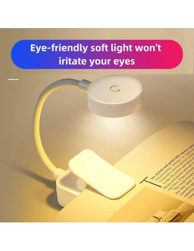 Paquete de 4 luces de lectura recargables Darlur con clip
