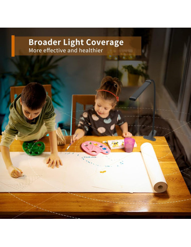 Lámpara de Libro LED iZell TBL401-BK con Clip y Cuello Flexible