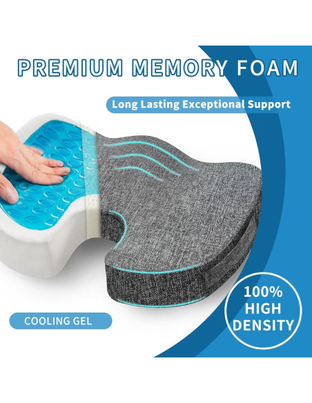 Cojín de Asiento DR.DREAM Espuma de Memoria Gel 46.5x35.5cm Cojín de Asiento DR.DREAM Espuma de Memoria Gel 46.5x35.5cm