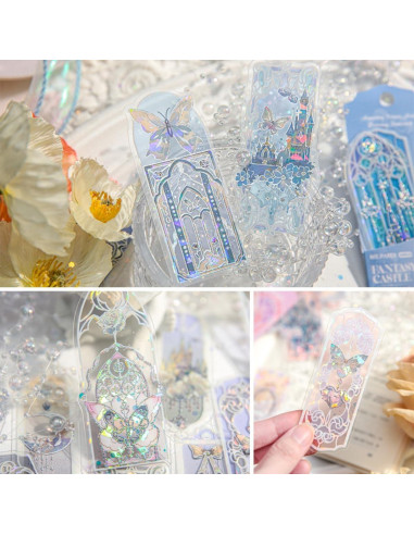 40 Marcadores de Libros Holográficos PVC Belebee 9.1x3.6cm
