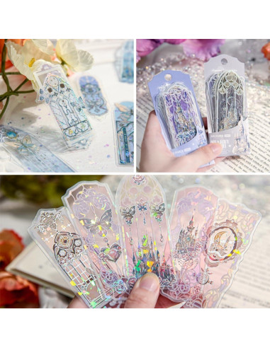 40 Marcadores de Libros Holográficos PVC Belebee 9.1x3.6cm