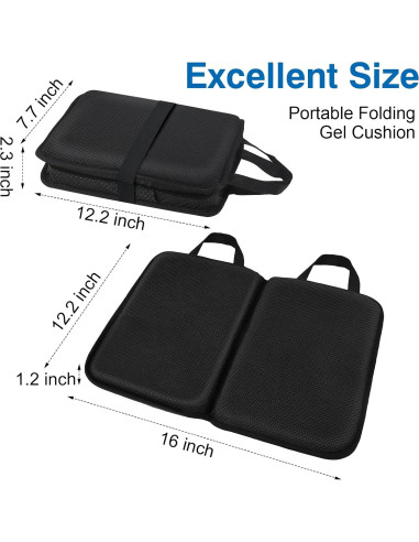 Cojín de Asiento de Gel Portátil Demine - Plegable para Viajes
