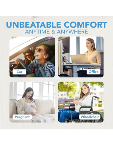 Cojín de Asiento para Coche Lofty Aim - Espuma Viscoelástica Negro