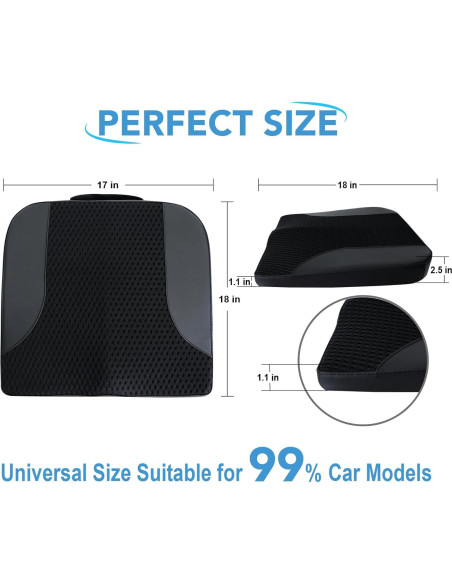 Cojín de Asiento para Coche Lofty Aim - Espuma Viscoelástica Negro Cojín de Asiento para Coche Lofty Aim - Espuma Viscoelástica Negro