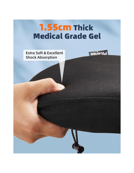 Cojín de Asiento de Bicicleta Fitense - Gel Acolchado Grande Cojín de Asiento de Bicicleta Fitense - Gel Acolchado Grande