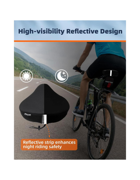 Cojín de Asiento de Bicicleta Fitense - Gel Acolchado Grande Cojín de Asiento de Bicicleta Fitense - Gel Acolchado Grande
