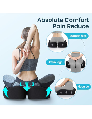 Cojín de Asiento Ergonómico Benazcap - Espuma Viscoelástica 48x45cm