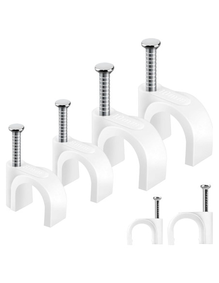 200 Clips de Cable TKYZMS 8mm/10mm para Gestión de Cables 200 Clips de Cable TKYZMS 8mm/10mm para Gestión de Cables