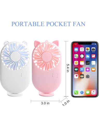Ventilador Portátil de Mano Aeergured 4 Pack USB 3 Velocidades