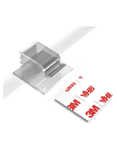 Clip de Cable Adhesivo XIAOXI 40 Pcs Transparente Organizador Clip de Cable Adhesivo XIAOXI 40 Pcs Transparente Organizador